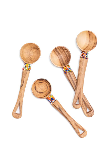 Hand-Carved Beaded Tea Spoon